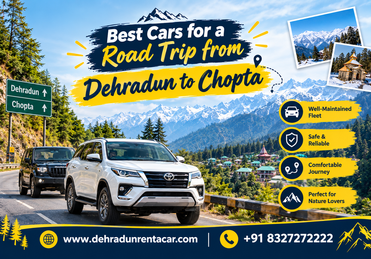 Best Cars for a Road Trip from Dehradun to Chopta