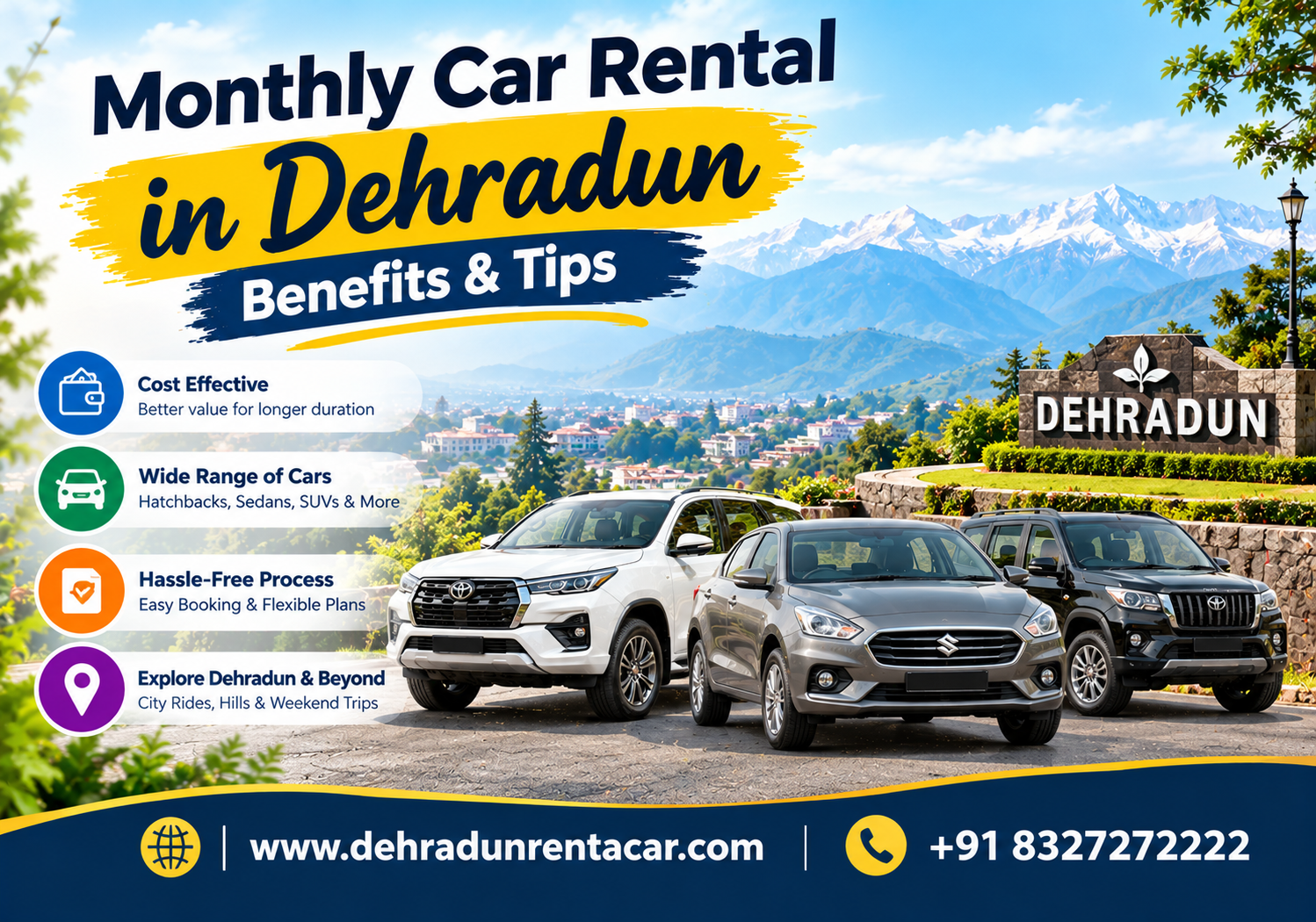 Monthly Car Rental in Dehradun | Benefits & Tips